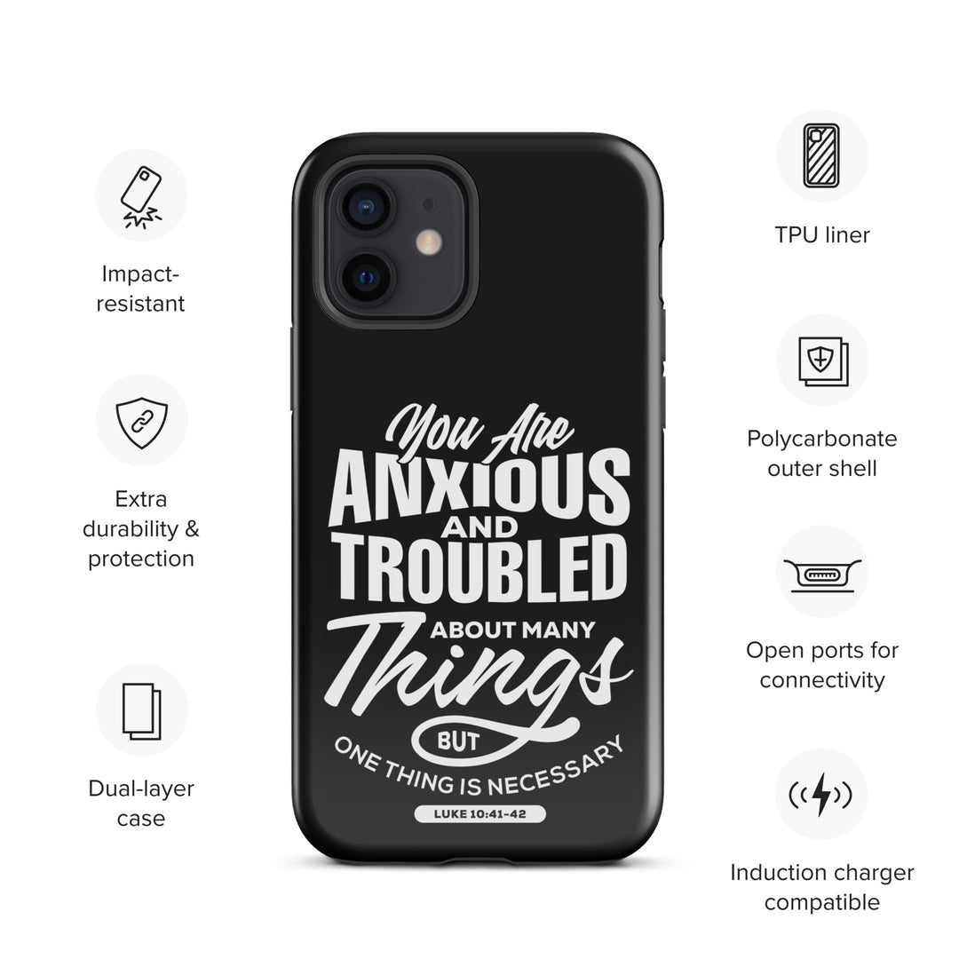 Christian Phone Case Anxious And Troubled Black for iPhone® iPhone® Phone Cases   