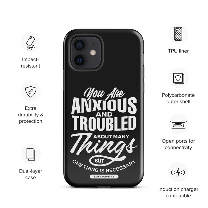 Christian Phone Case Anxious And Troubled Black for iPhone® iPhone® Phone Cases   