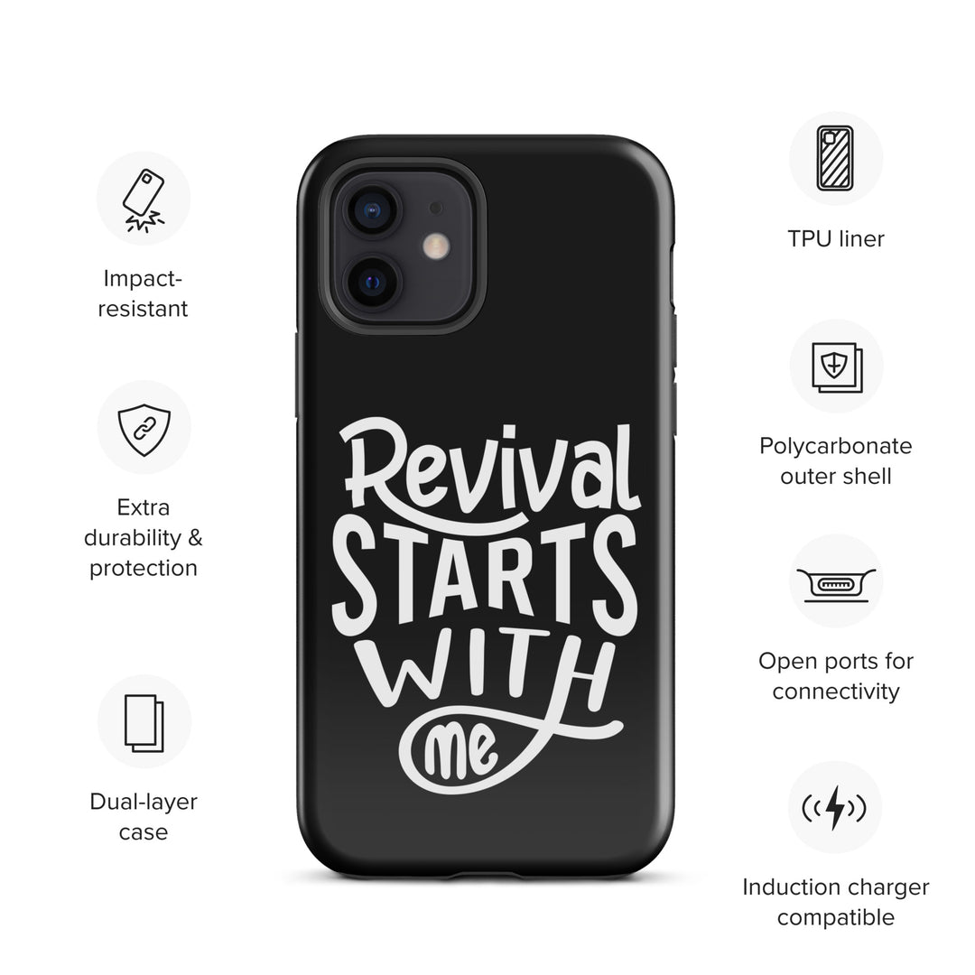 Christian Phone Case Revival Starts With Me Black for iPhone® iPhone® Phone Cases   