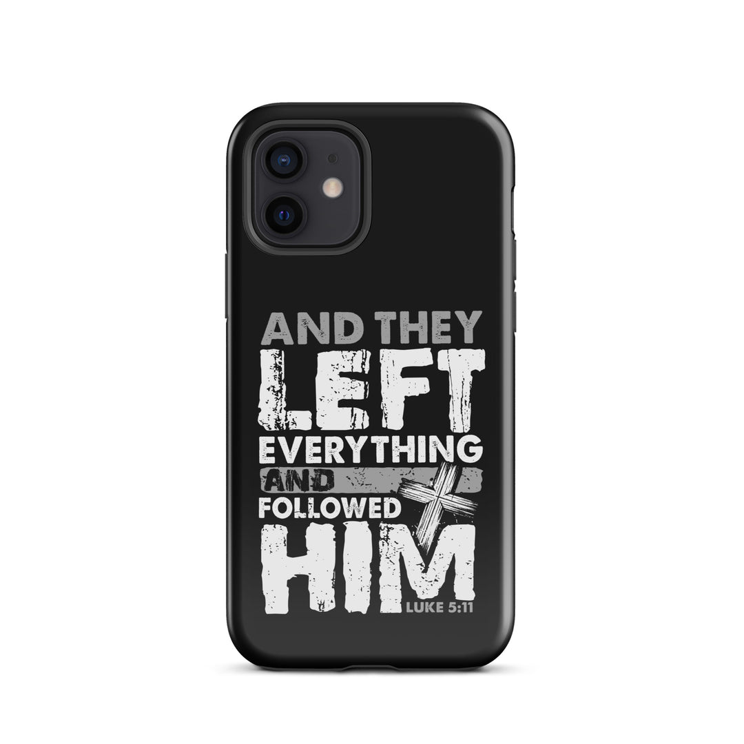 Christian Phone Case Left Everything Cross Black for iPhone® iPhone® Phone Cases Glossy iPhone 12 