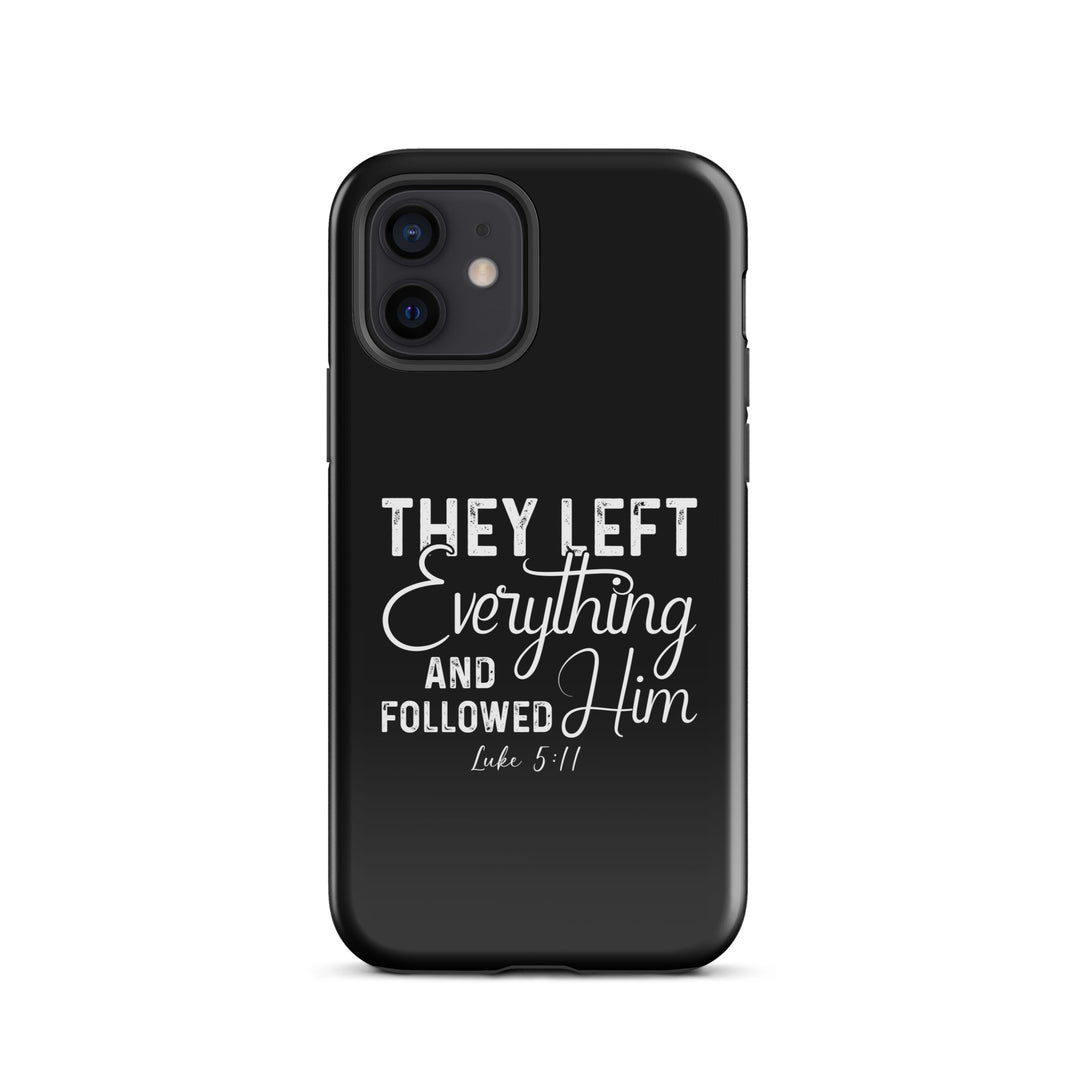 Christian Phone Case Left Everything Black for iPhone® iPhone® Phone Cases Glossy iPhone 12 