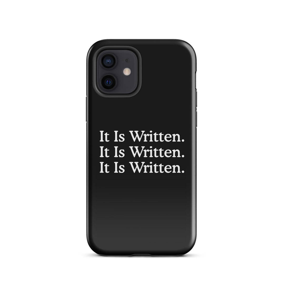 Christian Phone Case It Is Written Black for iPhone® iPhone® Phone Cases Glossy iPhone 12 