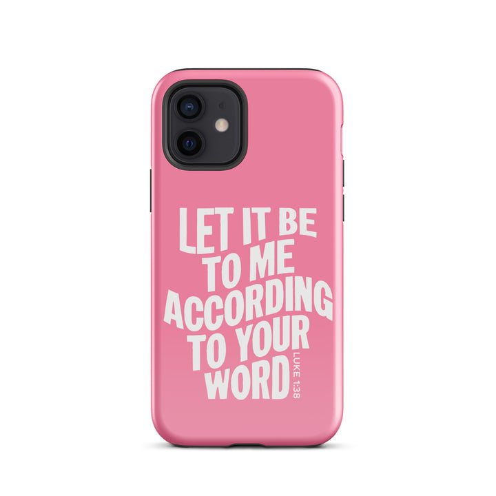 Christian Phone Case According To Your Word Pink  for iPhone® iPhone® Phone Cases Glossy iPhone 12 