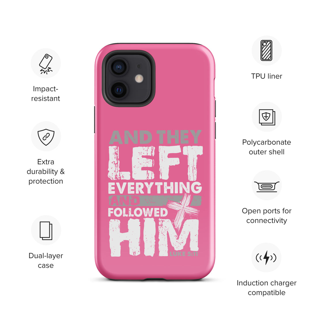 Christian Phone Case Left Everything Cross Pink for iPhone® iPhone® Phone Cases   