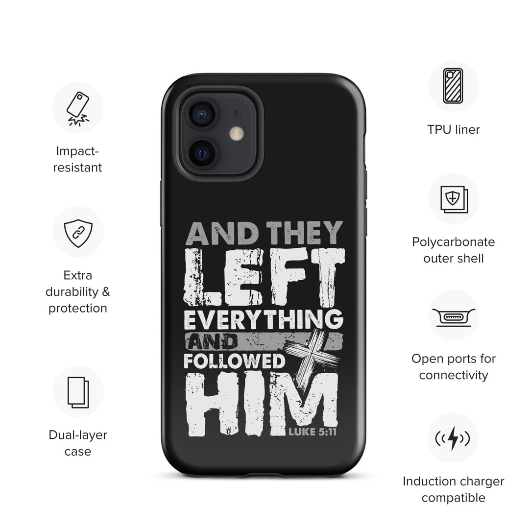 Christian Phone Case Left Everything Cross Black for iPhone® iPhone® Phone Cases   