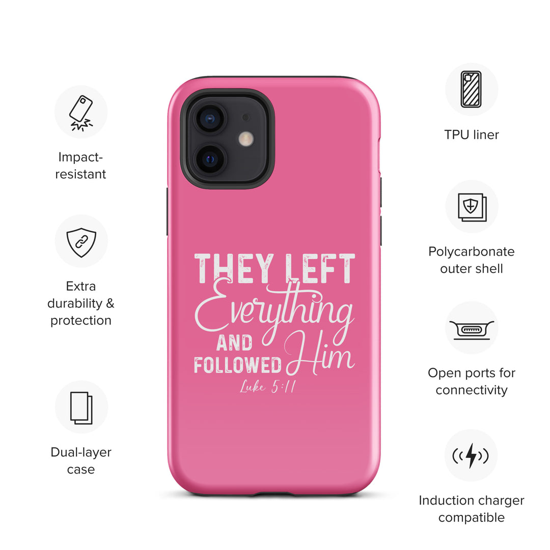 Christian Phone Case Left Everything Pink for iPhone® iPhone® Phone Cases   