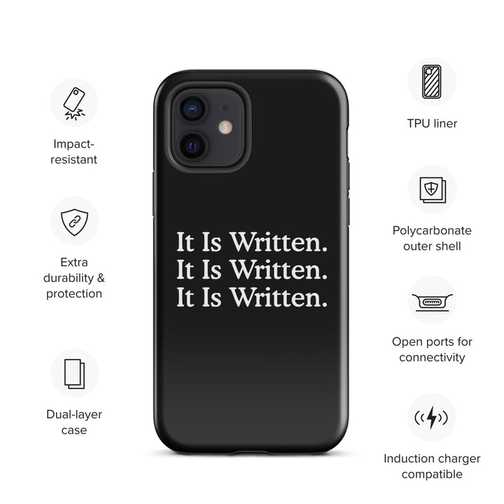 Christian Phone Case It Is Written Black for iPhone® iPhone® Phone Cases   