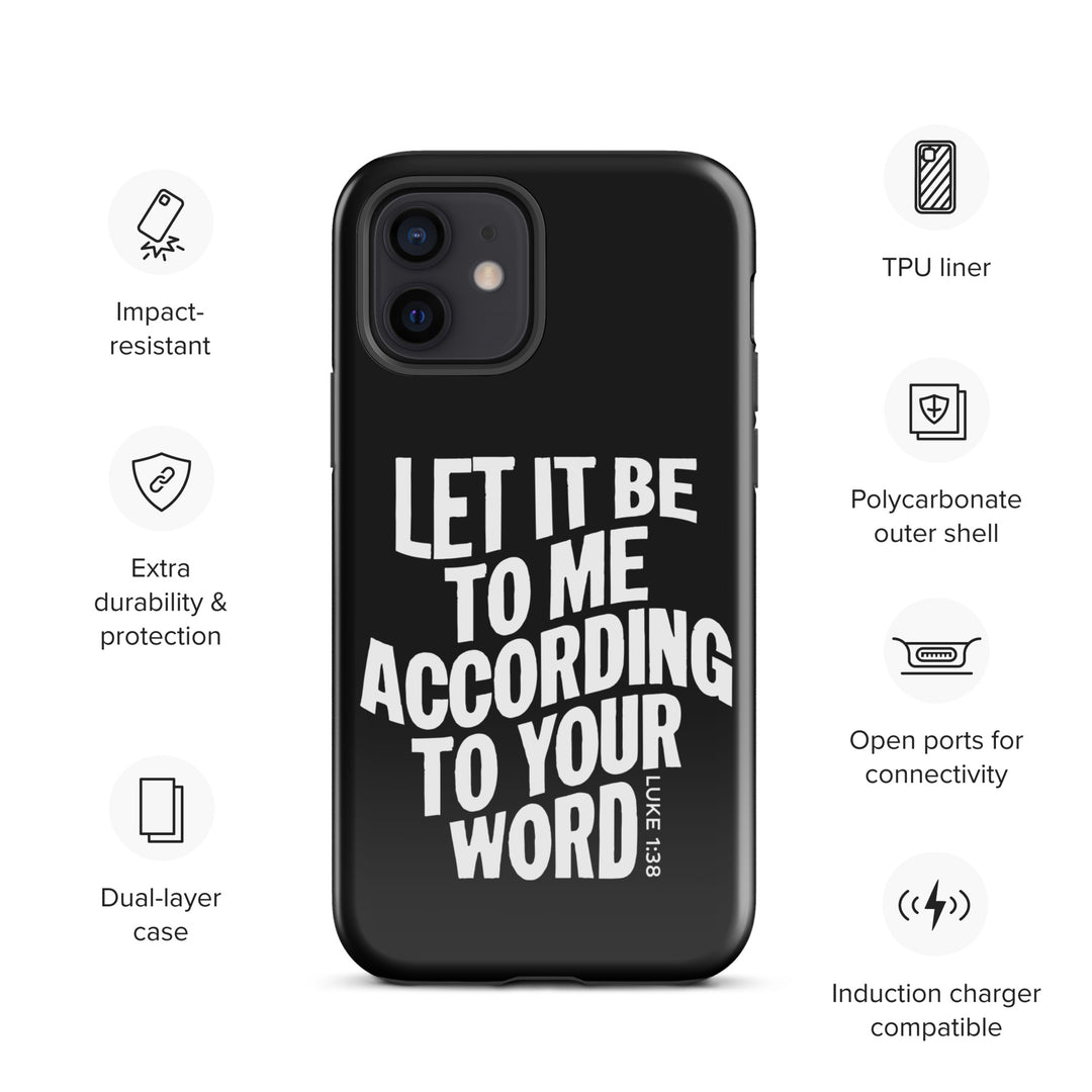 Christian Phone Case According To Your Word Black for iPhone® iPhone® Phone Cases   