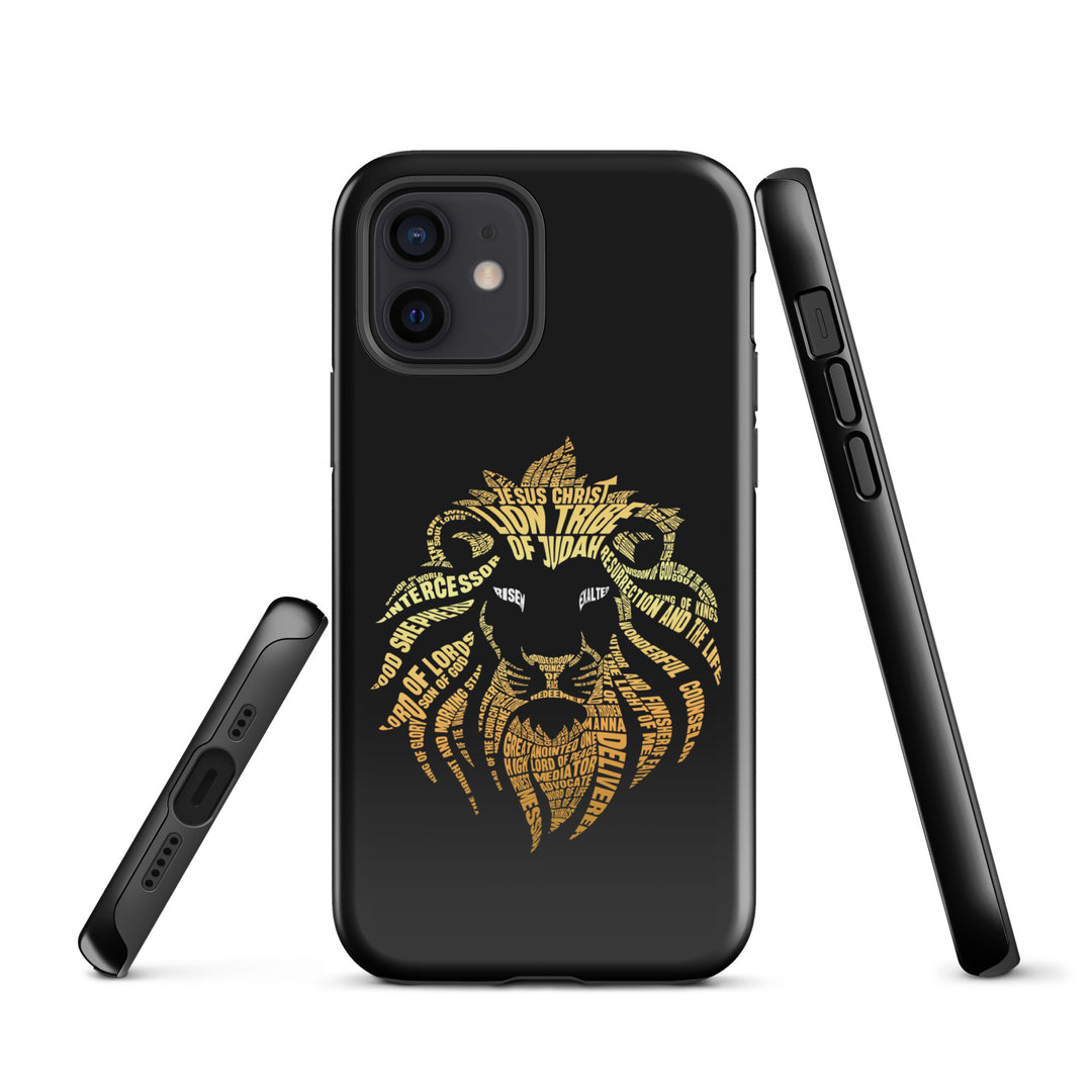 Christian Phone Case Lion Word Cloud Black for iPhone® iPhone® Phone Cases   