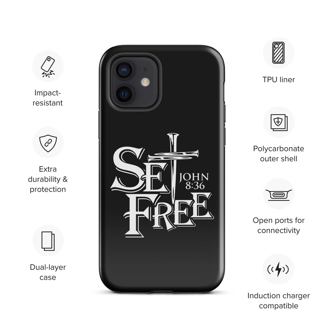 Christian Phone Case Set Free Black for iPhone® iPhone® Phone Cases   