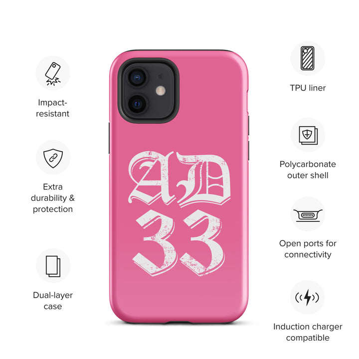 Christian Phone Case AD 33 Old English Pink for iPhone® iPhone® Phone Cases   