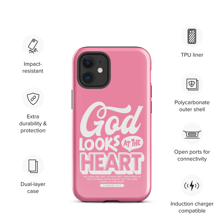 Christian Phone Case God Looks At Heart for iPhone® iPhone® Phone Cases   