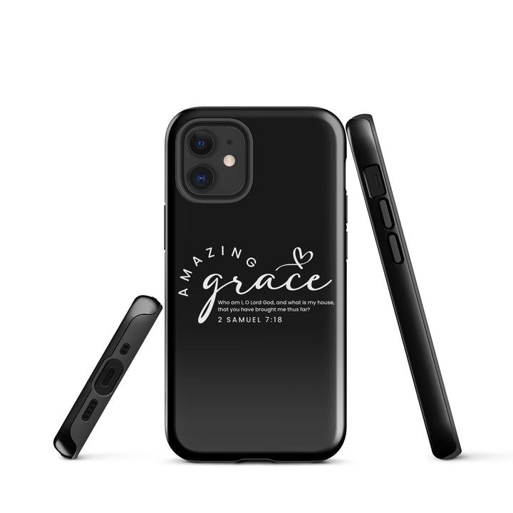 Christian Phone Case Amazing Grace Heart Black for iPhone® iPhone® Phone Cases   