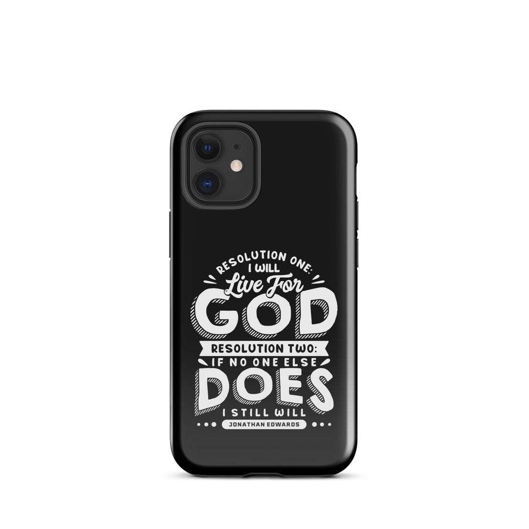 Christian Phone Case Live For God Black for iPhone® iPhone® Phone Cases Glossy iPhone 12 mini 