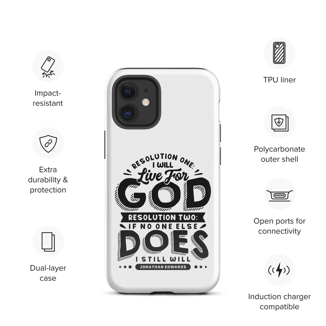 Christian Phone Case Live For God White for iPhone® iPhone® Phone Cases   