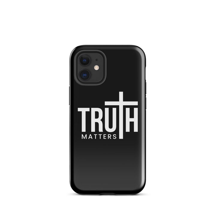 Christian Phone Case Truth Matters Black for iPhone® iPhone® Phone Cases Glossy iPhone 12 mini 