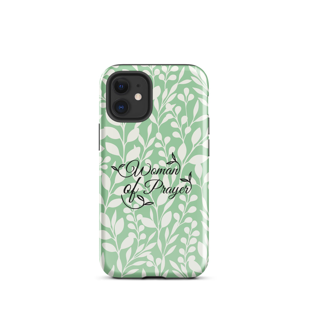 Christian Phone Case Woman of Prayer Green for iPhone® iPhone® Phone Cases Glossy iPhone 12 mini 