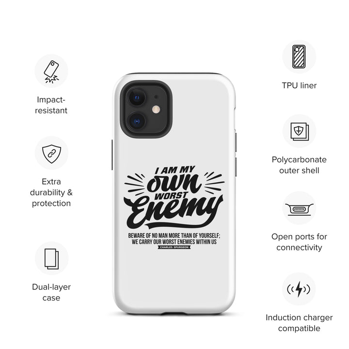 Christian Phone Case Worst Enemy White for iPhone® iPhone® Phone Cases   