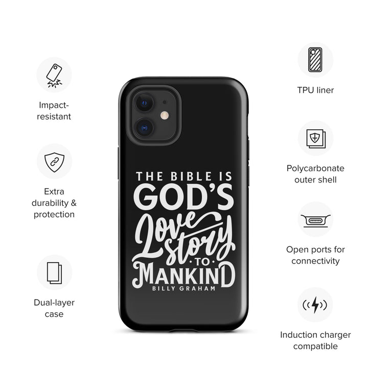 Christian Phone Case God's Love Story Black for iPhone® iPhone® Phone Cases   