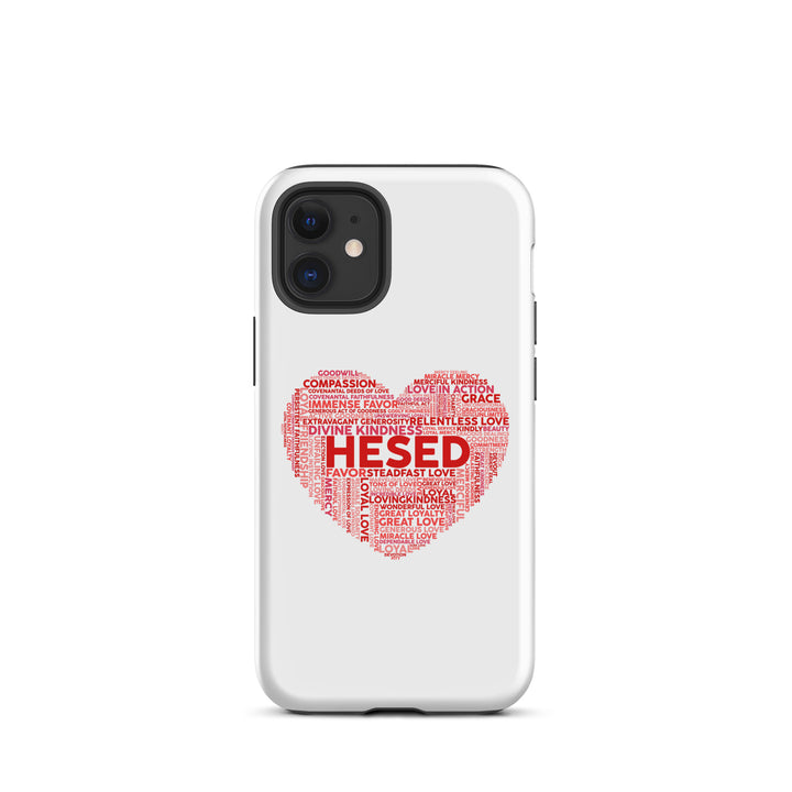 Christian Phone Case Hesed Heart White for iPhone® iPhone® Phone Cases Glossy iPhone 12 mini 