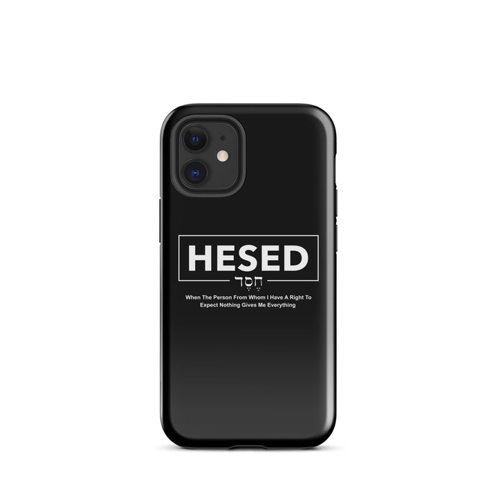 Christian Phone Case Hesed Everything Black for iPhone® iPhone® Phone Cases Glossy iPhone 12 mini 