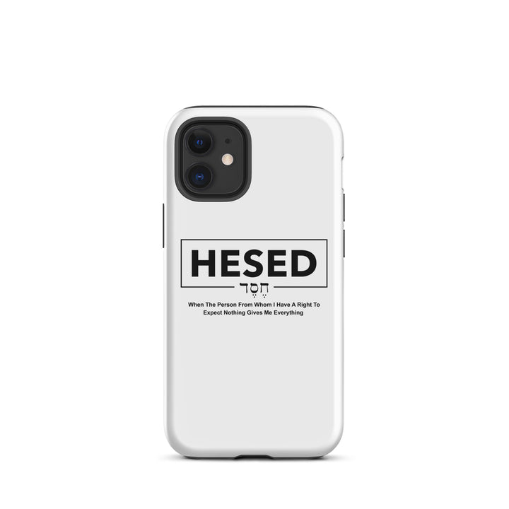 Christian Phone Case Hesed Everything White for iPhone® iPhone® Phone Cases Glossy iPhone 12 mini 