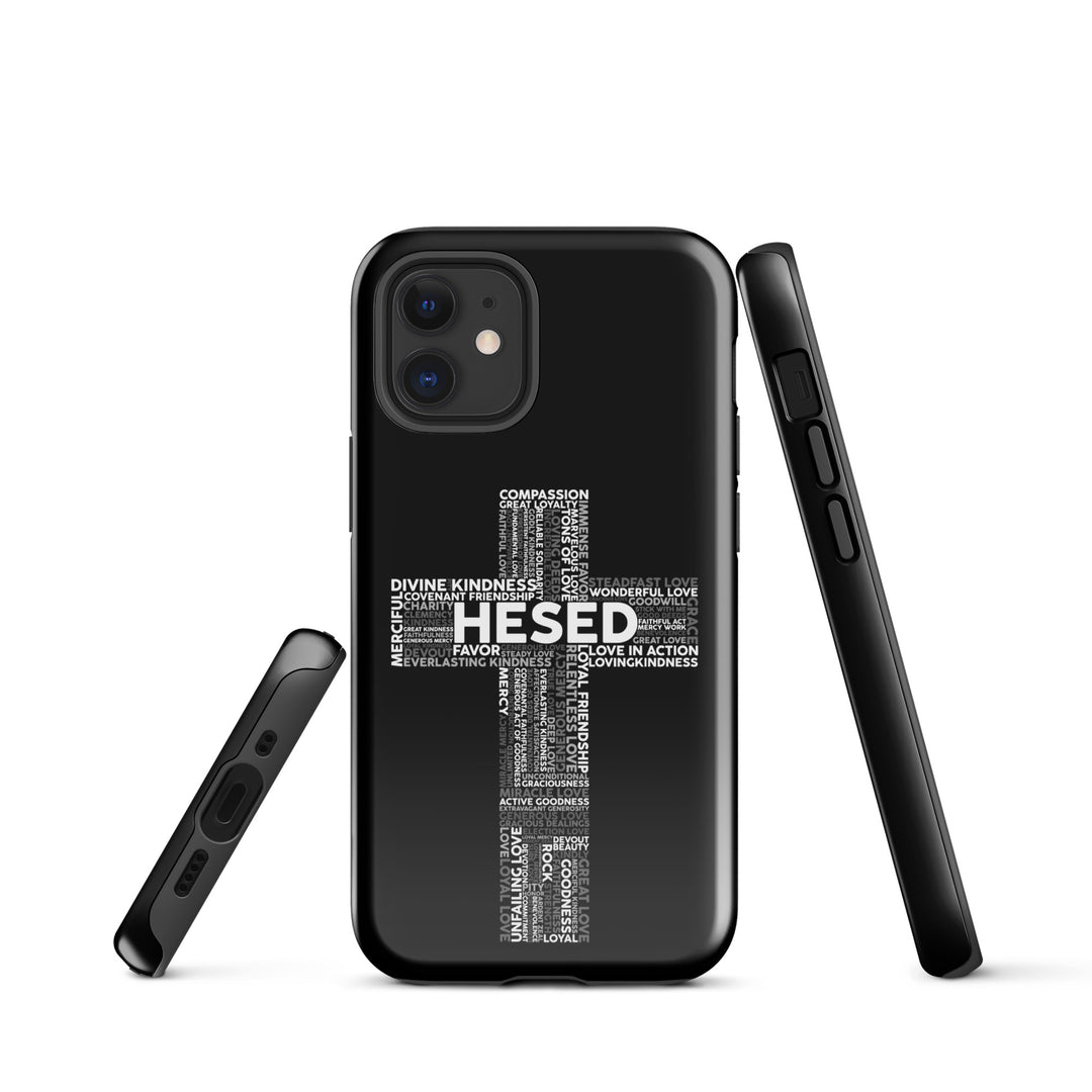 Christian Phone Case Hesed Cross Black for iPhone® iPhone® Phone Cases   