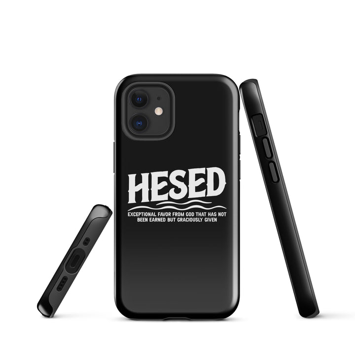 Christian Phone Case Hesed Exceptional Favor Black for iPhone® iPhone® Phone Cases   