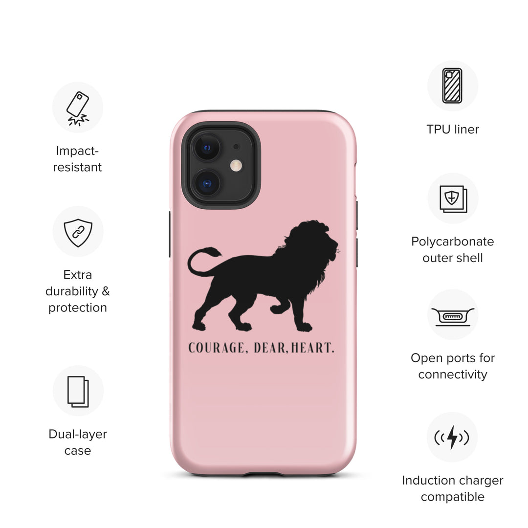 Christian Phone Case Courage Dear Heart Pink for iPhone® iPhone® Phone Cases   