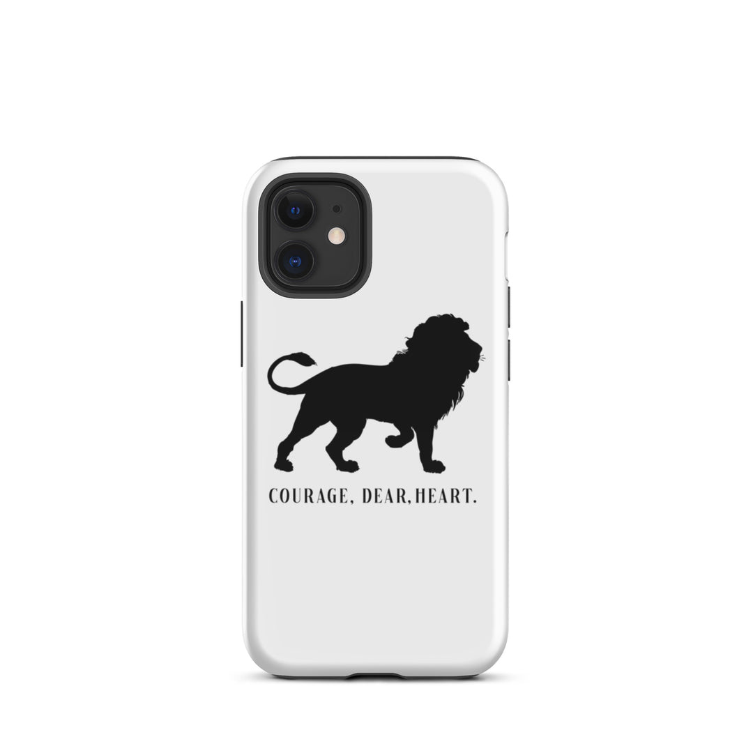 Christian Phone Case Courage Dear Heart White for iPhone® iPhone® Phone Cases Glossy iPhone 12 mini 