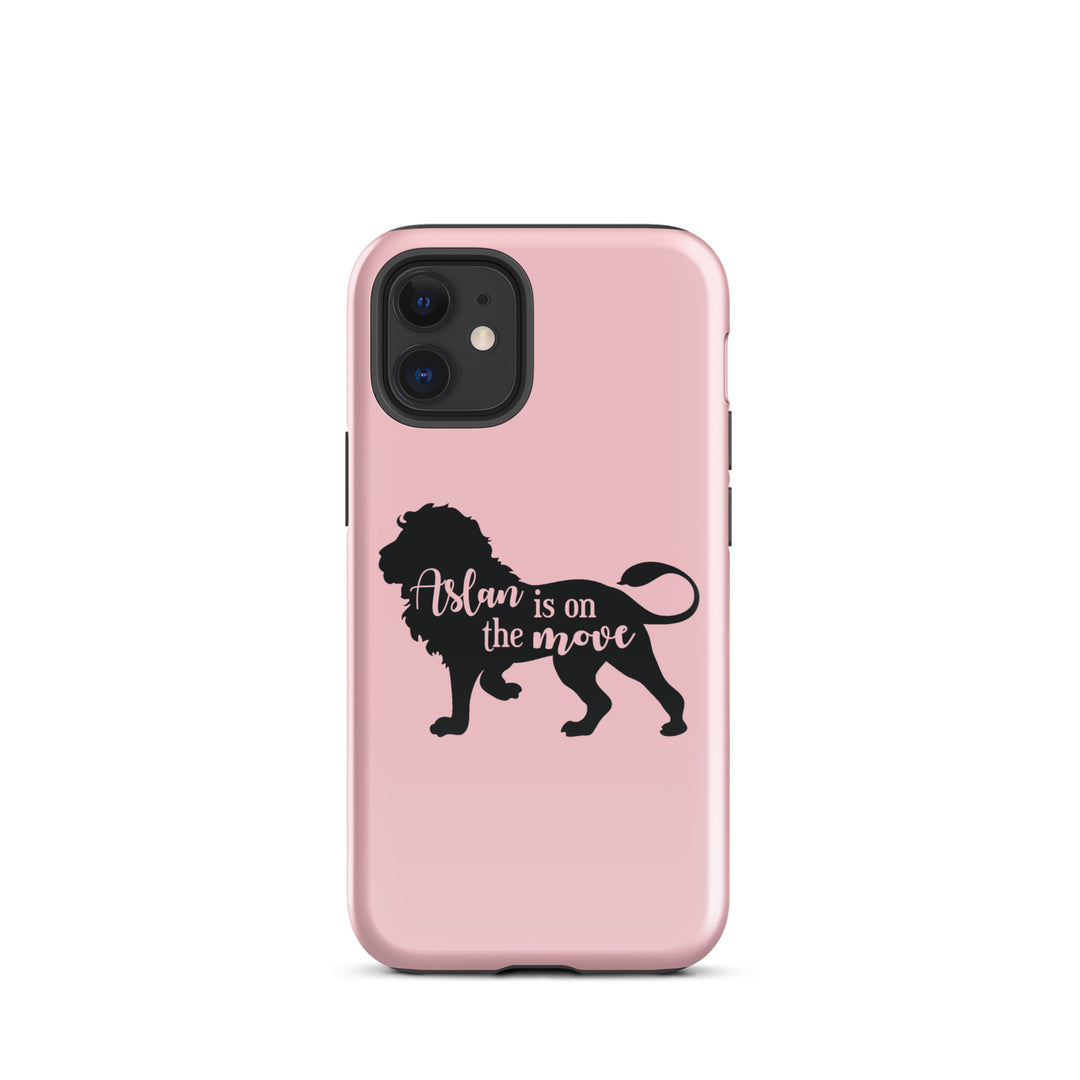 Christian Phone Case Aslan Is On Move Pink for iPhone® iPhone® Phone Cases Glossy iPhone 12 mini 