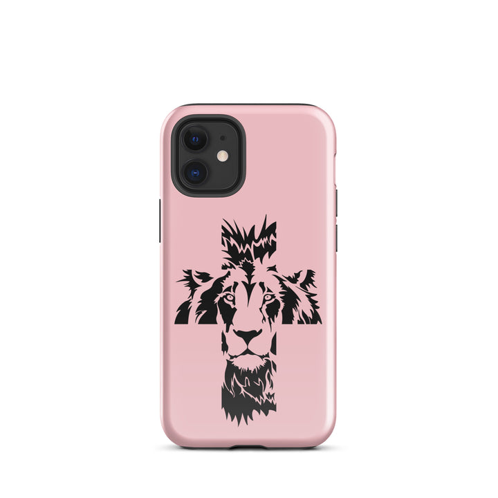 Christian Phone Case Aslan Cross Pink for iPhone® iPhone® Phone Cases Glossy iPhone 12 mini 