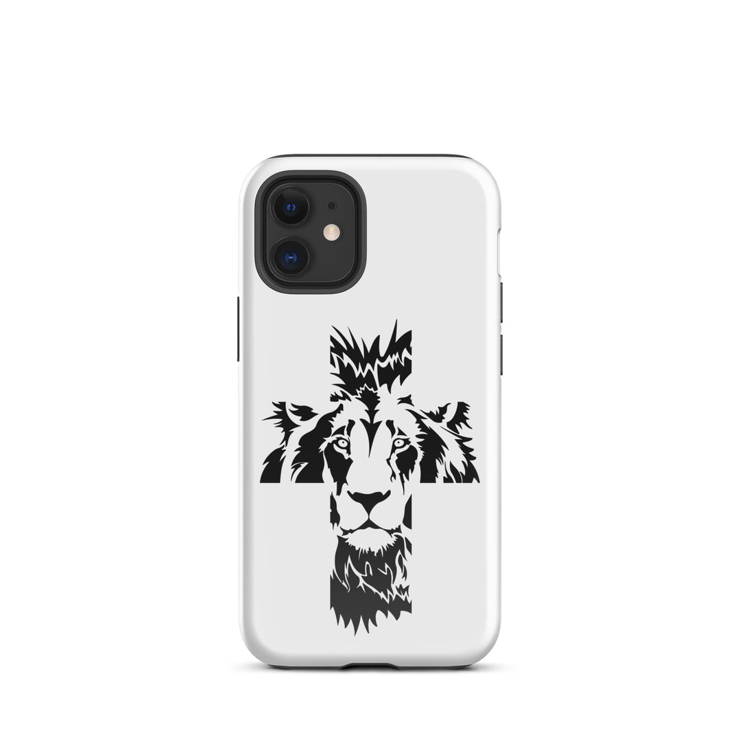 Christian Phone Case Aslan Cross White for iPhone® iPhone® Phone Cases Glossy iPhone 12 mini 