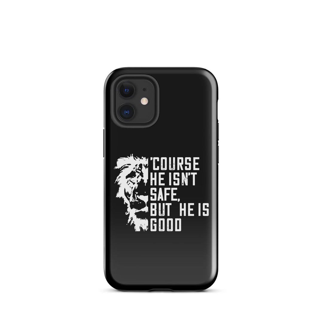 Christian Phone Case for iPhone® 'Course He Isn't Safe Black iPhone® Phone Cases Glossy iPhone 12 mini 