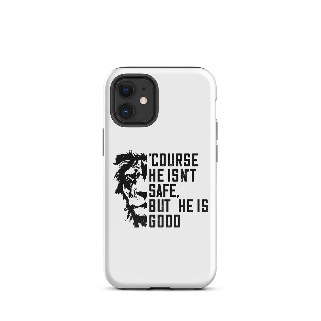 Christian Phone Case 'Course He Isn't Safe White for iPhone® iPhone® Phone Cases Glossy iPhone 12 mini 