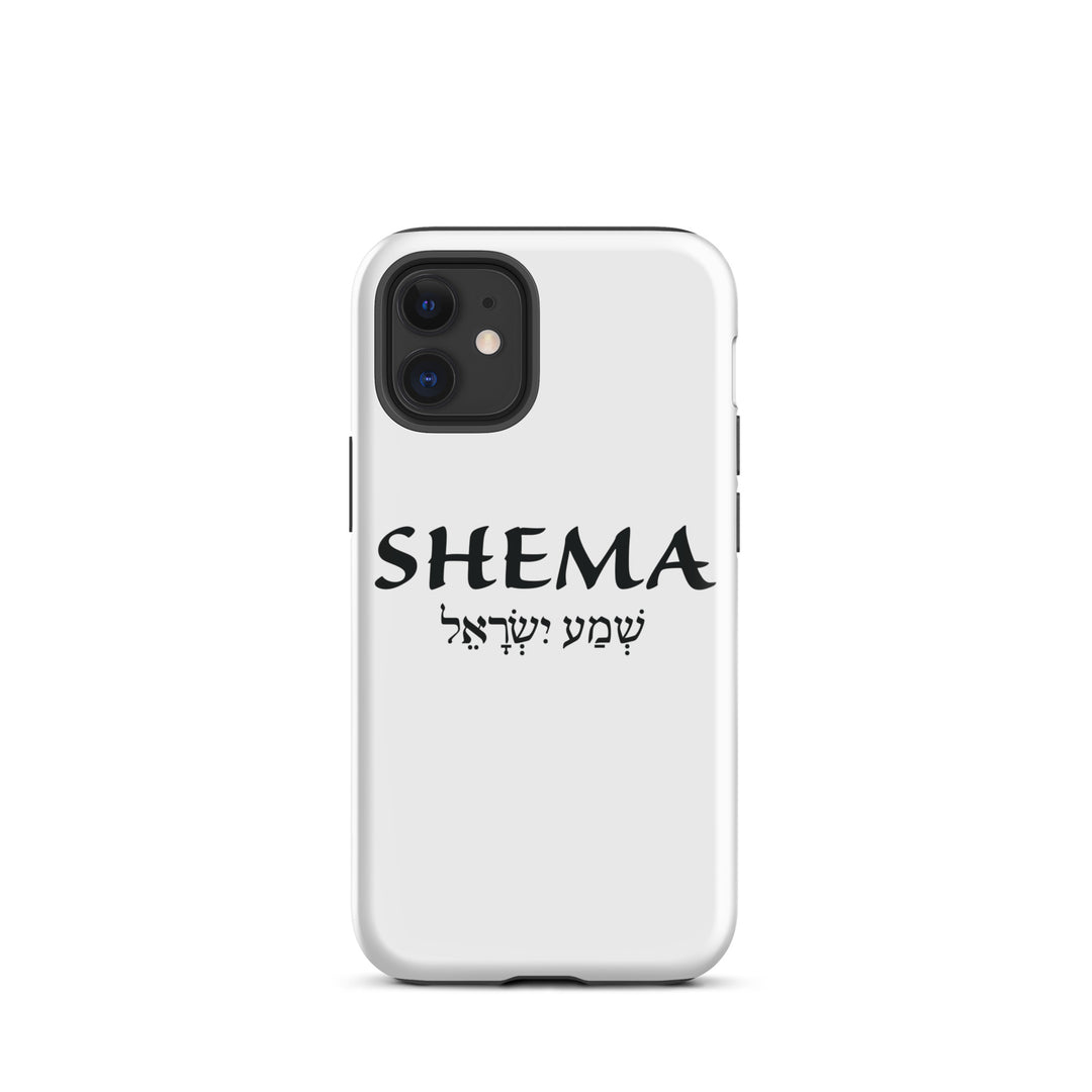 Christian Phone Case Shema Hebrew White for iPhone® iPhone® Phone Cases Glossy iPhone 12 mini 