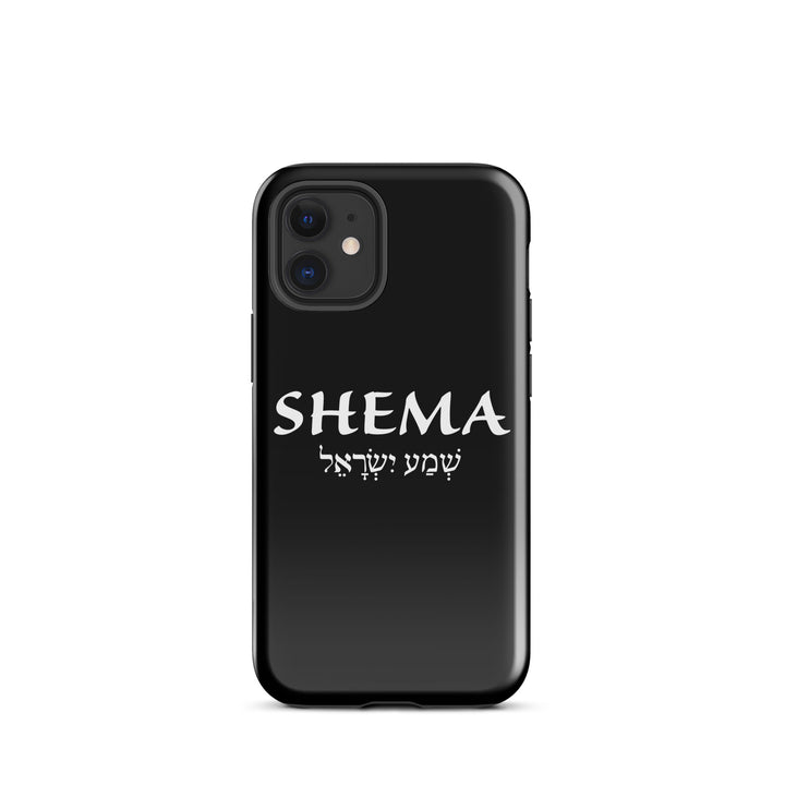 Christian Phone Case Shema Hebrew Black for iPhone® iPhone® Phone Cases Glossy iPhone 12 mini 