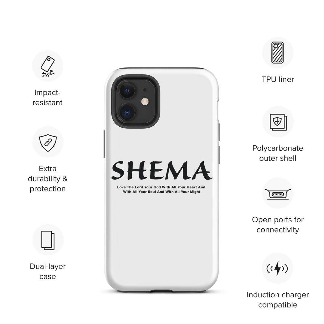 Christian Phone Case Shema Love The Lord White for iPhone® iPhone® Phone Cases   