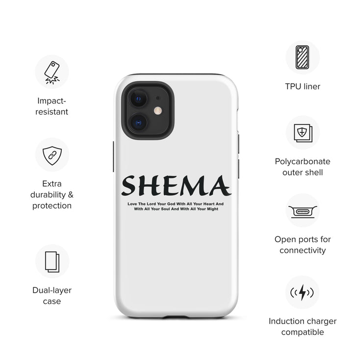 Christian Phone Case Shema Love The Lord White for iPhone® iPhone® Phone Cases   