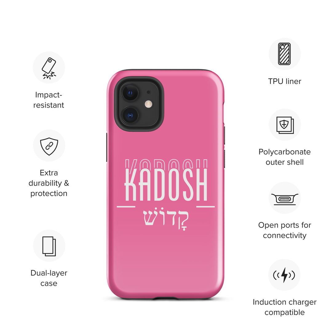 Christian Phone Case Kadosh Hebrew Pink for iPhone® iPhone® Phone Cases   