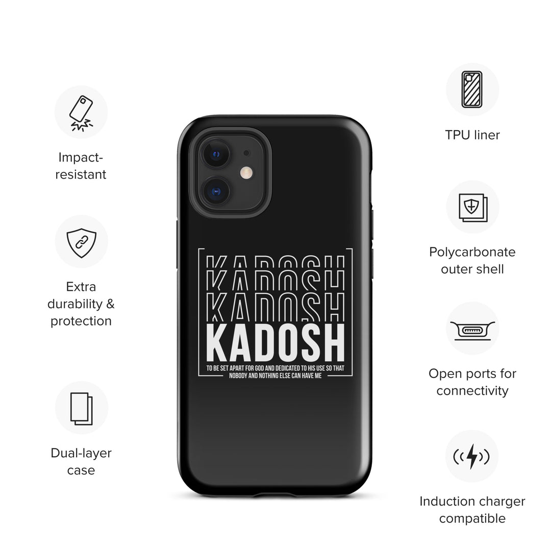 Christian Phone Case Kadosh Dedicated To His Use Black for iPhone® iPhone® Phone Cases   