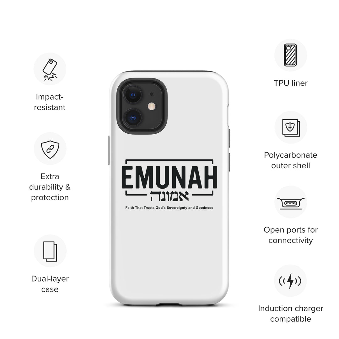 Christian Phone Case Emunah Faith That Trusts White for iPhone® iPhone® Phone Cases   