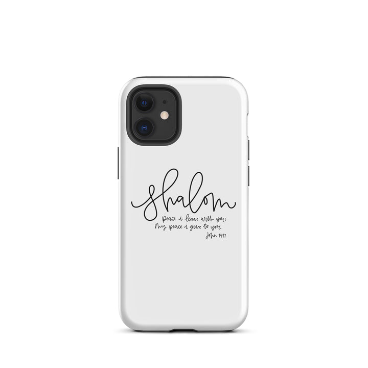 Christian Phone Case Shalom White for iPhone® iPhone® Phone Cases Glossy iPhone 12 mini 