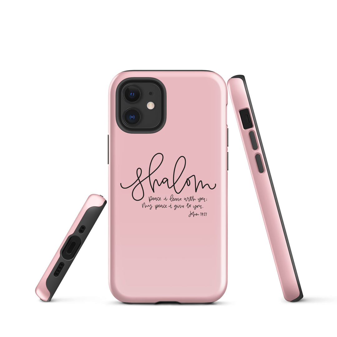 Christian Phone Case Shalom Pink for iPhone® iPhone® Phone Cases   