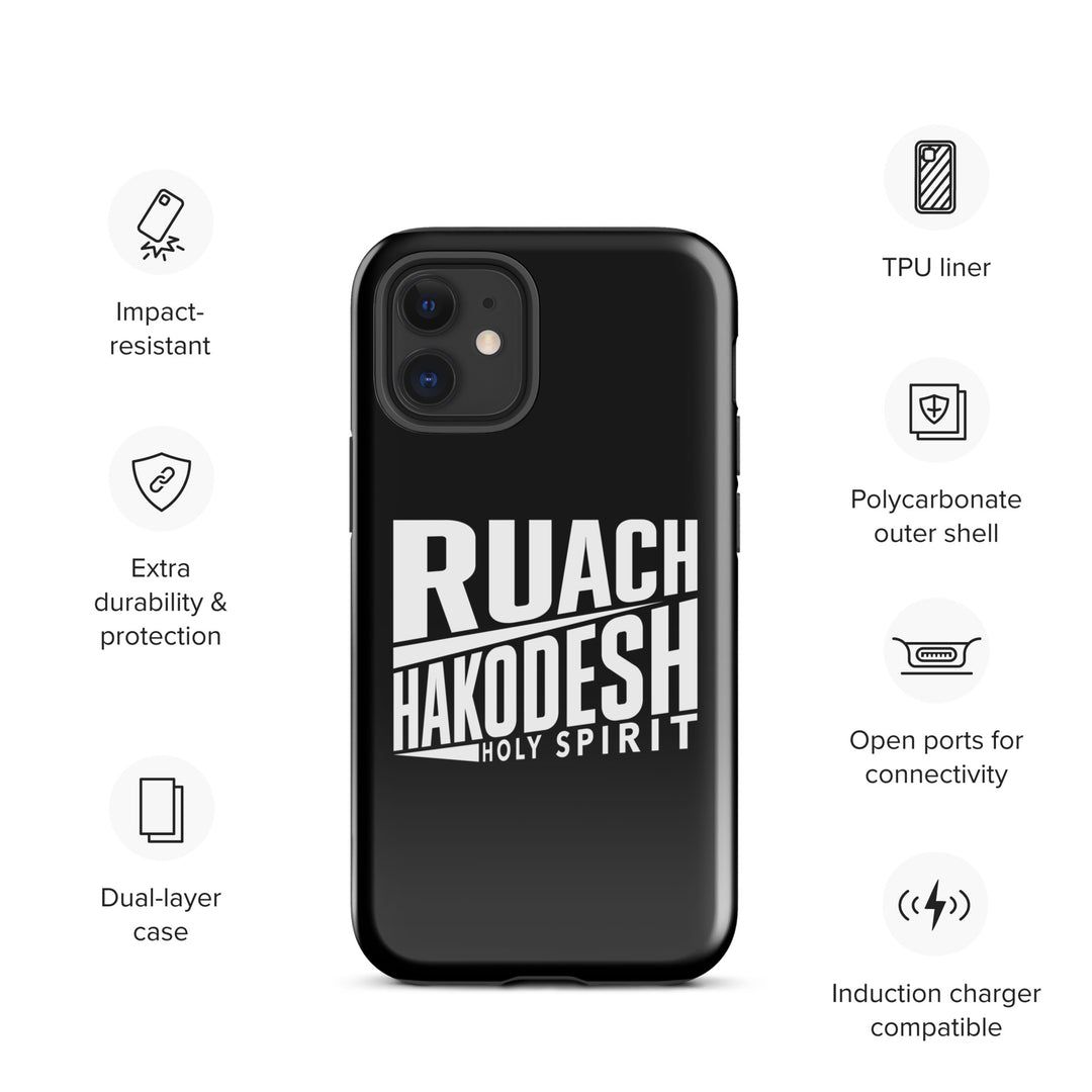 Christian Phone Case Ruach Hakodesh Holy Spirit Black for iPhone® iPhone® Phone Cases   