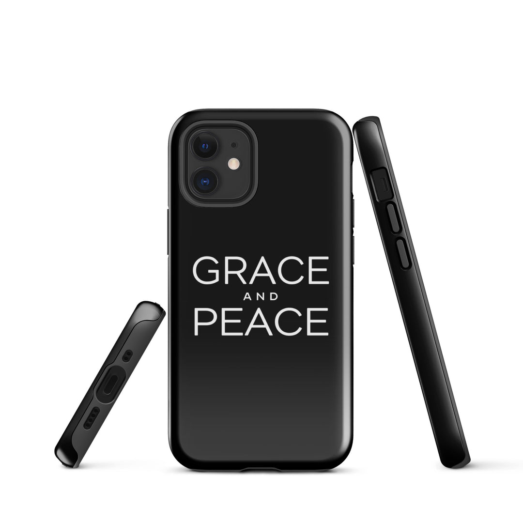 Christian Phone Case Grace and Peace Black for iPhone® iPhone® Phone Cases   