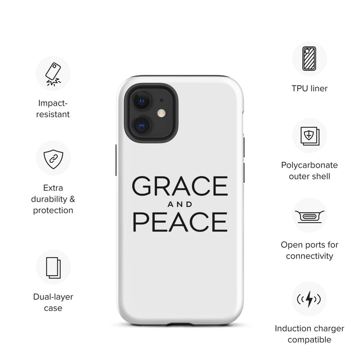 Christian Phone Case Grace and Peace White for iPhone® iPhone® Phone Cases   