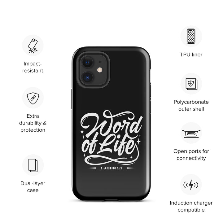 Christian Phone Case Word of Life Black for iPhone® iPhone® Phone Cases   