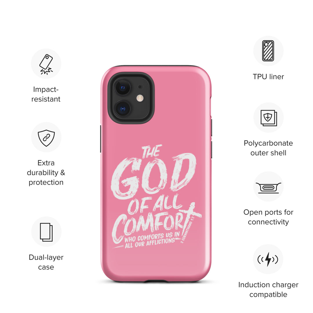 Christian Phone Case God of All Comfort Pink for iPhone® iPhone® Phone Cases   