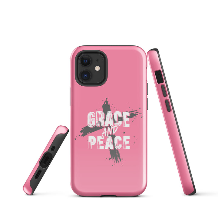 Christian Phone Case Grace and Peace Cross Pink for iPhone® iPhone® Phone Cases   